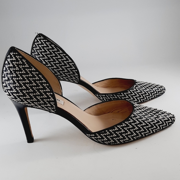 L.K. Bennett London Ladies Black White  Leather Shoe Size 8.5 Made in Spain - Picture 13 of 16